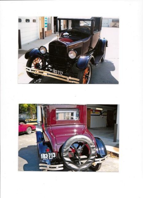 1927 Burgundy Ford Model T Coupe