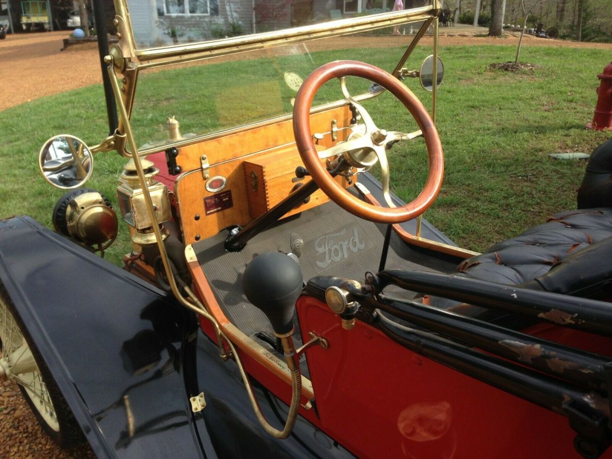 1911 Red Ford Model T Convertible