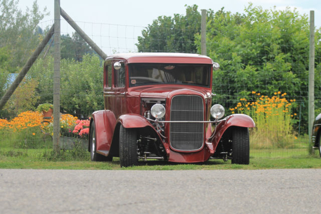 1930 Burgundy Ford Model A Sedan