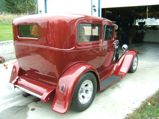 1930 Burgundy Ford Model A Sedan