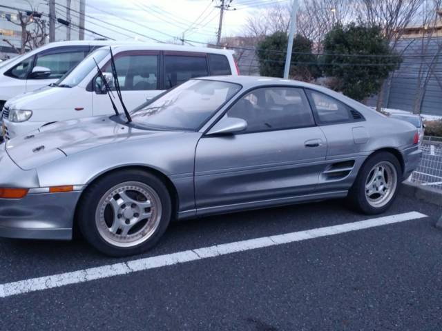 1992 Metallic silver Toyota MR2 Coupe