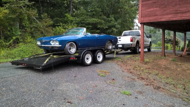 1965 Blue Chevrolet Corvair Convertible