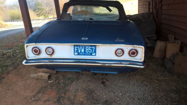 1965 Blue Chevrolet Corvair Convertible