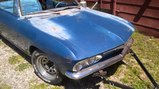 1965 Blue Chevrolet Corvair Convertible