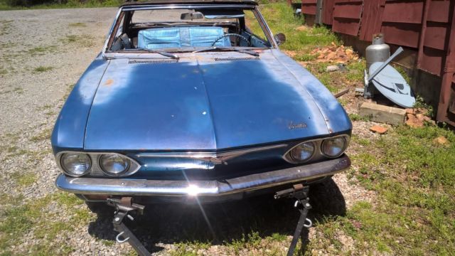 1965 Blue Chevrolet Corvair Convertible