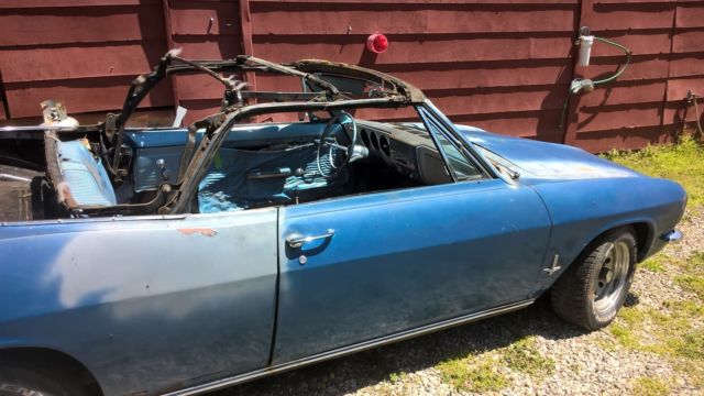 1965 Blue Chevrolet Corvair Convertible