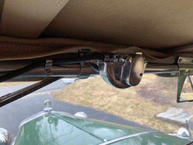 1930 Green (two shades) and Black Ford Model A Convertible