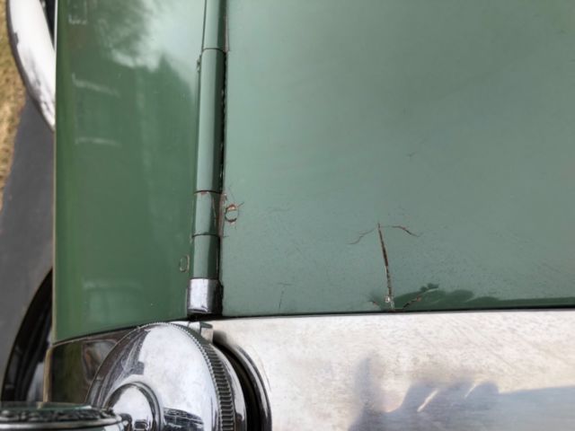 1930 Green (two shades) and Black Ford Model A Convertible