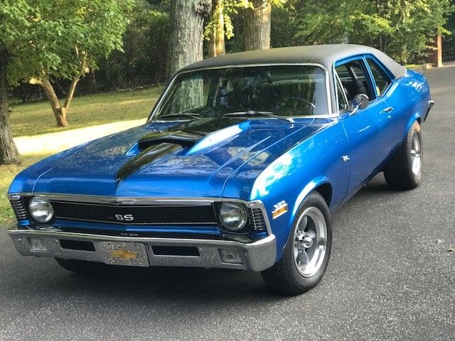 1970 blue Chevrolet Nova