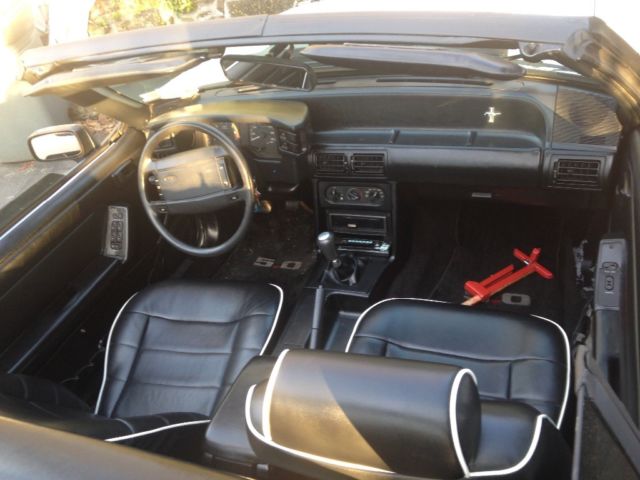 1993 White Ford Mustang Convertible