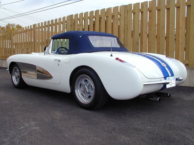1957 White Chevrolet Corvette Convertible
