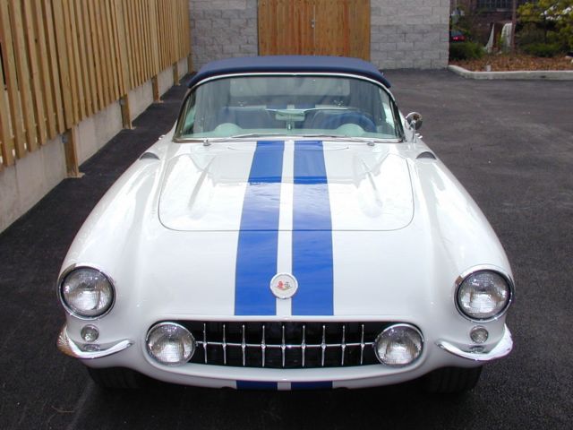 1957 White Chevrolet Corvette Convertible