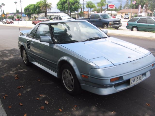 1989 light blue Toyota MR2 Coupe