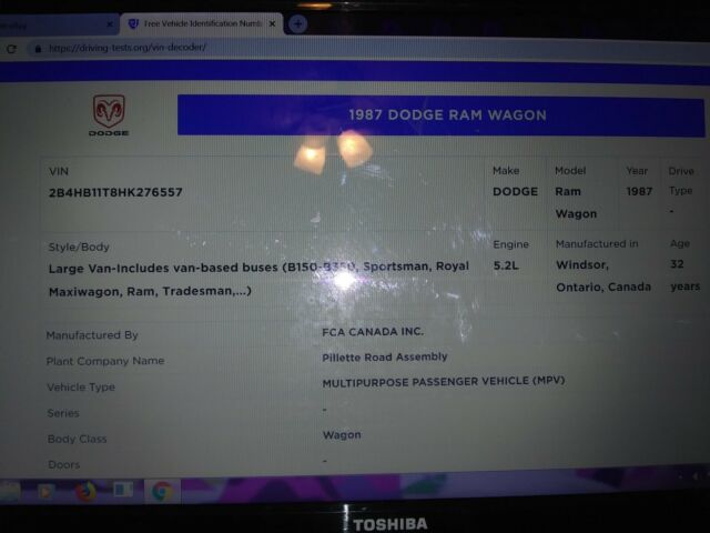 1987 Burgundy Dodge Ram Van Wagon