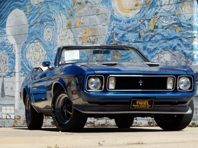 1973 Blue Ford Mustang Convertible
