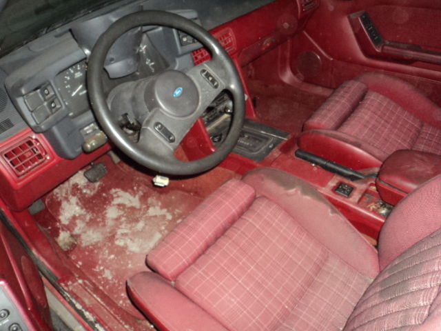 1989 RED Ford Mustang HATCHBACK