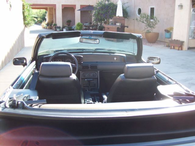 1990 Black Ford Mustang Convertible