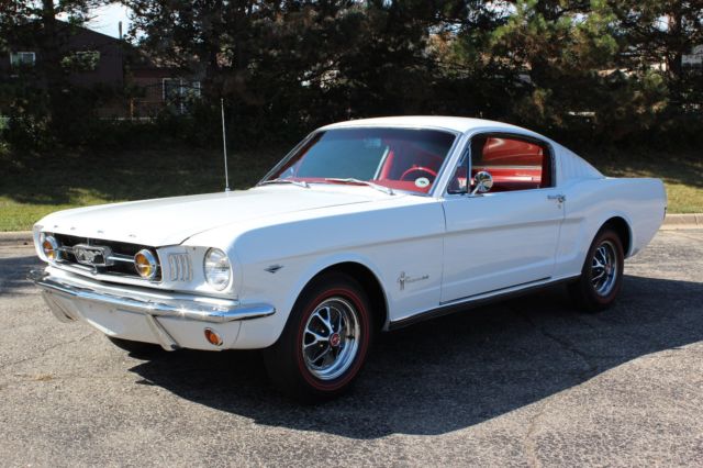 1965 White Ford Mustang Fastback