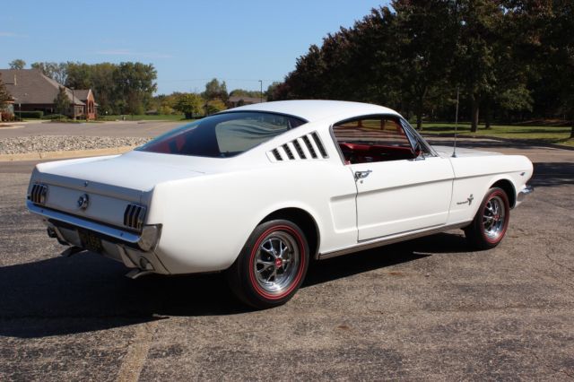 1965 White Ford Mustang Fastback