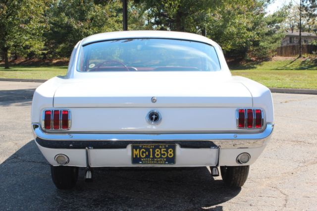1965 White Ford Mustang Fastback