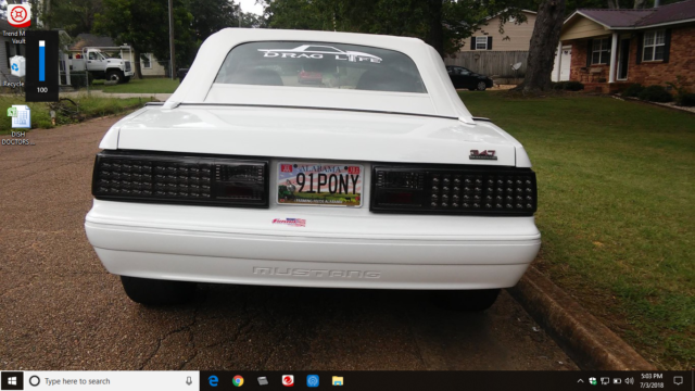 1991 WHITE Ford Mustang Convertible