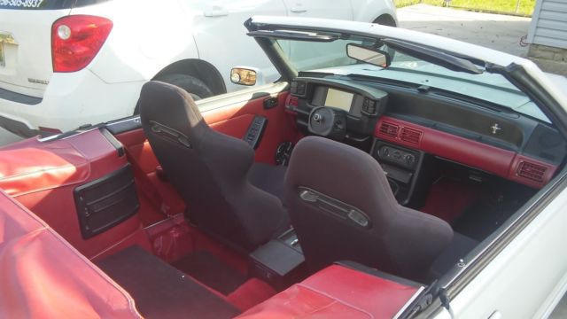 1991 WHITE Ford Mustang Convertible