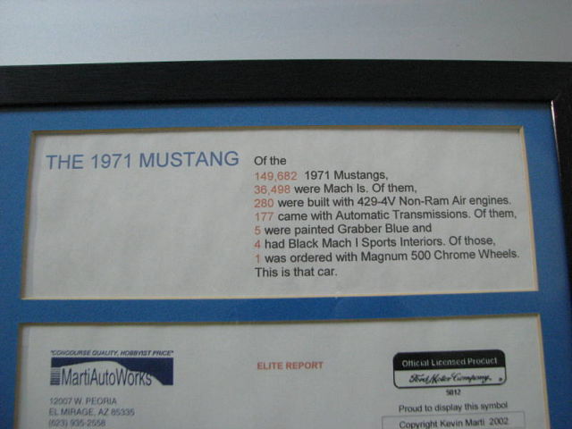 19710000 Black Leather sport Ford 429 Cobra Jet Grabber-Blue Fastback