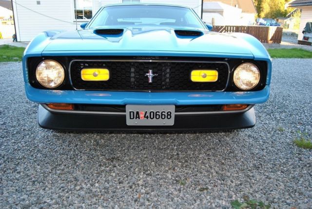 19710000 Black Leather sport Ford 429 Cobra Jet Grabber-Blue Fastback
