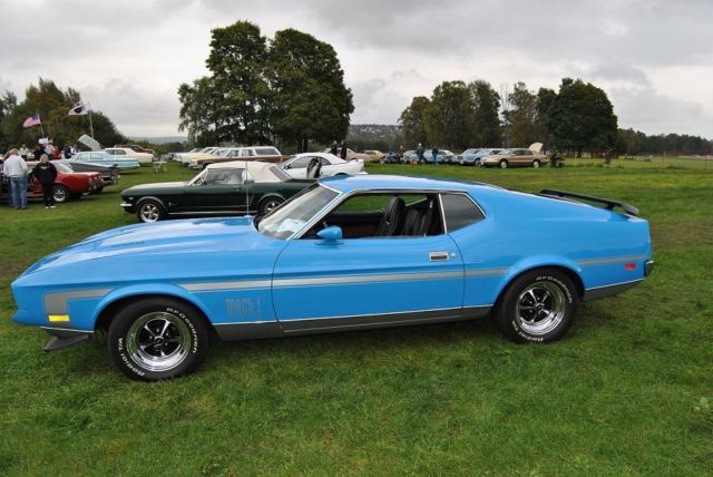 19710000 Black Leather sport Ford 429 Cobra Jet Grabber-Blue Fastback