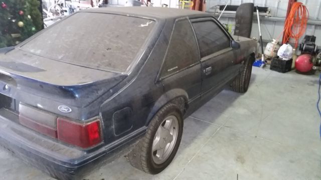 1992 Blue Ford Mustang Fastback