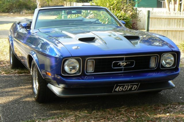 1973 Blue Ford Mustang Convertible