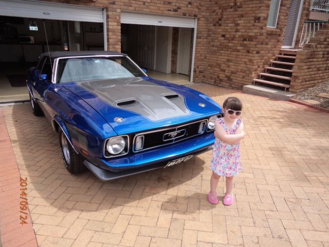1973 Blue Ford Mustang Convertible