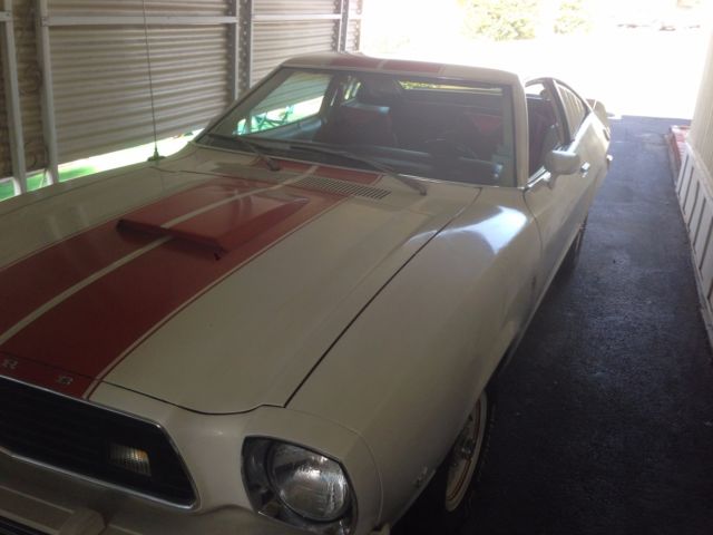 1977 White Ford Mustang Hatchback