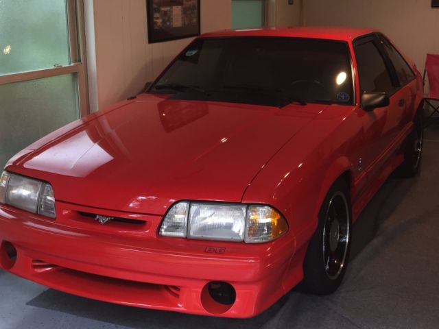 1993 Red Ford Mustang Hatchback