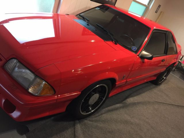 1993 Red Ford Mustang Hatchback