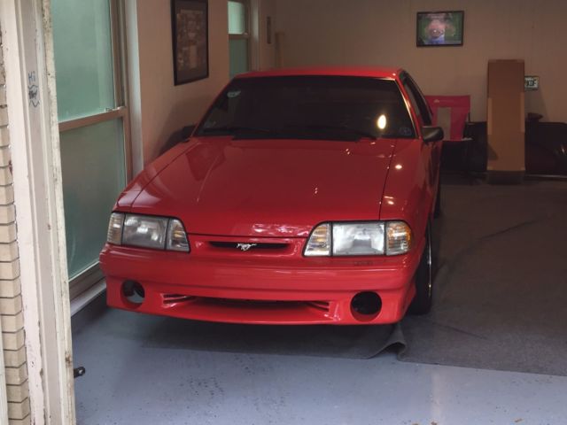 1993 Red Ford Mustang Hatchback