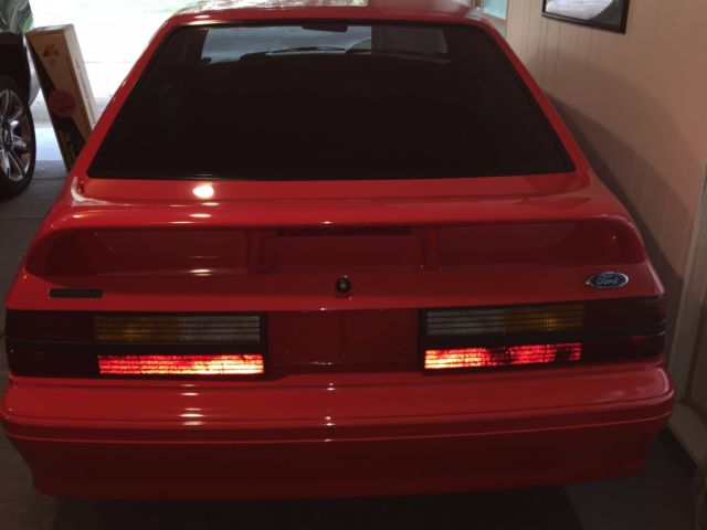 1993 Red Ford Mustang Hatchback