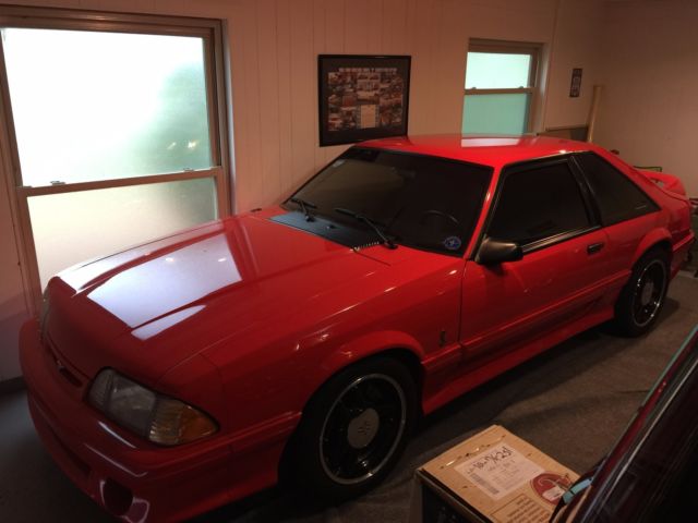 1993 Red Ford Mustang Hatchback