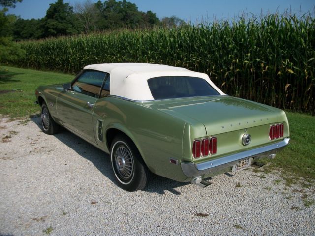 1969 Green Ford Mustang Convertible