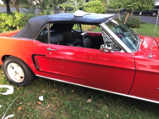 1968 Red Ford Mustang Convertible