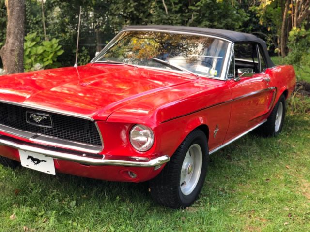 1968 Red Ford Mustang Convertible