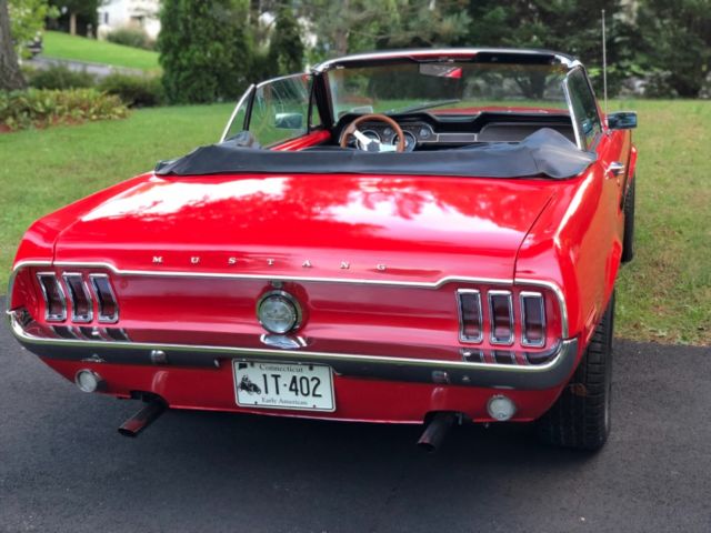 1968 Red Ford Mustang Convertible