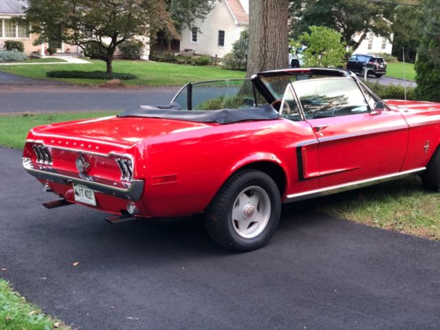 1968 Red Ford Mustang Convertible