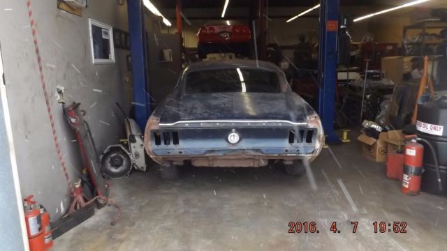 1967 Blue Ford Mustang Fastback