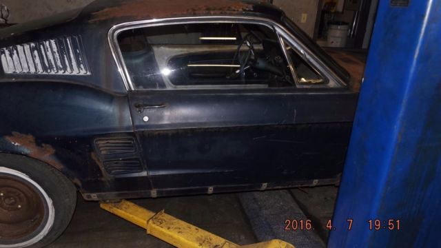 1967 Blue Ford Mustang Fastback