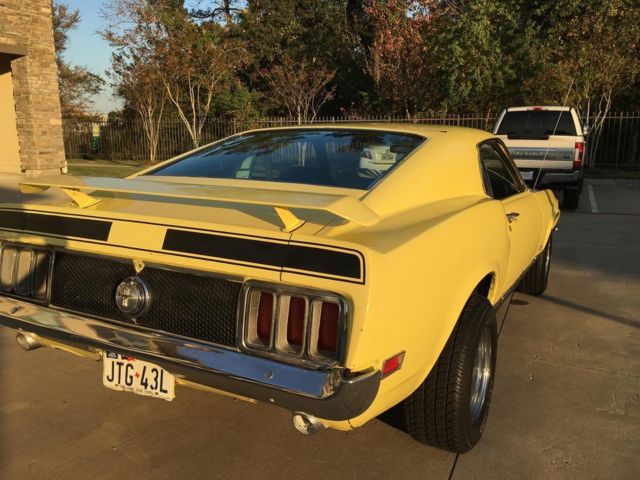 1970 Yellow Ford Mustang Fastback
