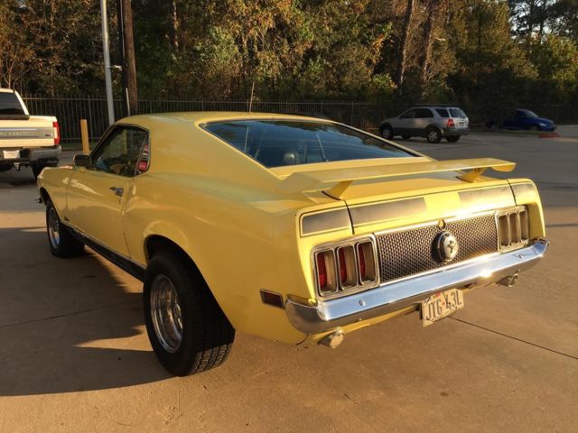 1970 Yellow Ford Mustang Fastback