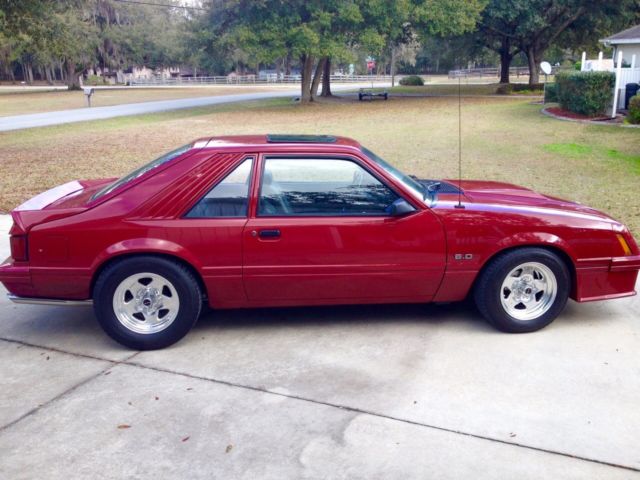 1982 Burgundy Ford Mustang Coupe