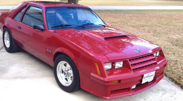 1982 Burgundy Ford Mustang Coupe