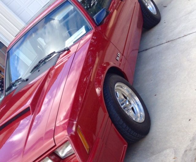 1982 Burgundy Ford Mustang Coupe